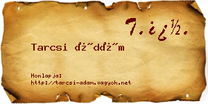 Tarcsi Ádám névjegykártya